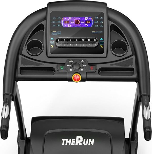 THERUN Incline Treadmill for Running and Walking, 300 lbs Weight Capacity Folding Treadmill with 0-15% Auto Incline, Wide Belt, 3.5HP, App, Heart Rate - Image 5