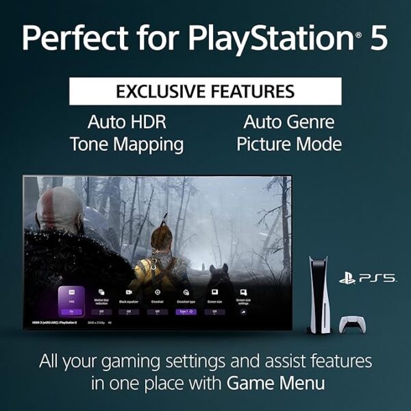 Sony 65 Inch 4K Ultra HD TV X90L Series: BRAVIA XR Full Array LED Smart Google TV with Dolby Vision HDR and Exclusive Features for The PlayStation® 5 XR65X90L- Latest Model,Black - Image 3