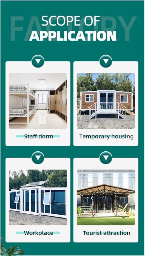 Insulated 40ft 20ft Tiny Homes for Sale Prefab, Prefabricated Movable Modern Expandable Container House 2 Bedroom, Tiny Homes to Live in for Adults - Image 5