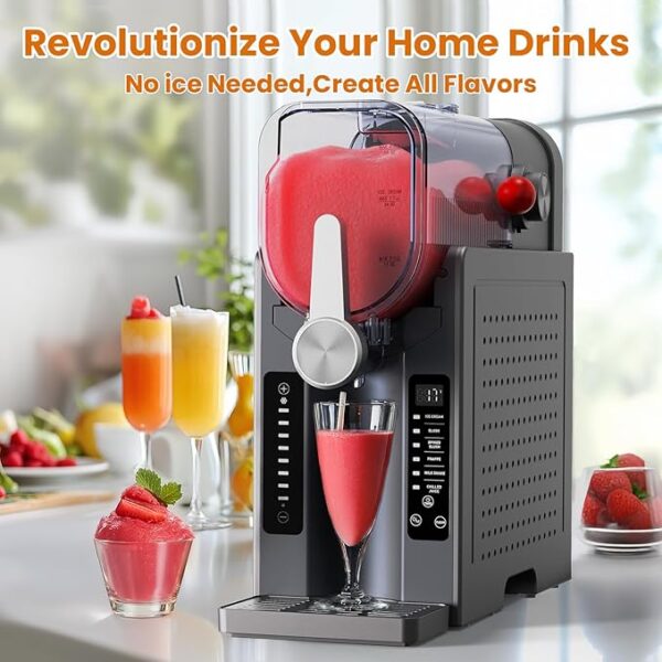 Slushie Machine - Professional Frozen Drink Maker No Ice Needed- 70 oz Slushy Machine for Home with LED Display - One-Touch Reservation & 6 Pre-set Programs for Frozen Margaritas, Frappés & Ice Cream - Image 3