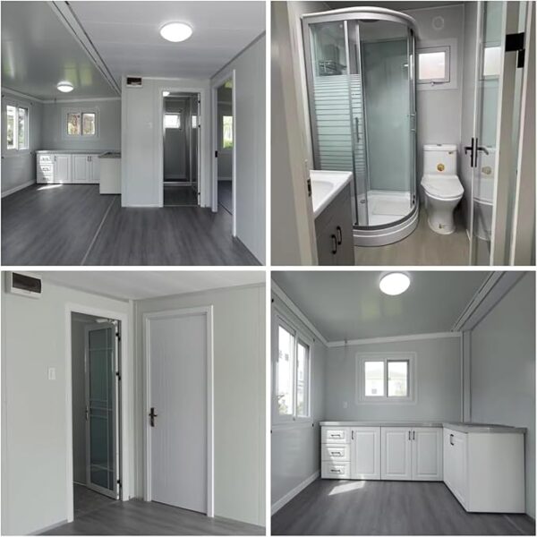 Prefabricated Prefab Mobile Tiny Home for Sale, Light Steel Roof 2 3 4 5 Bedroom 20ft 40ft Folding Expandable Container House Terrace with 2 Bedrooms, 1 Fully Equipped Kitchen and Bathroom - Image 3