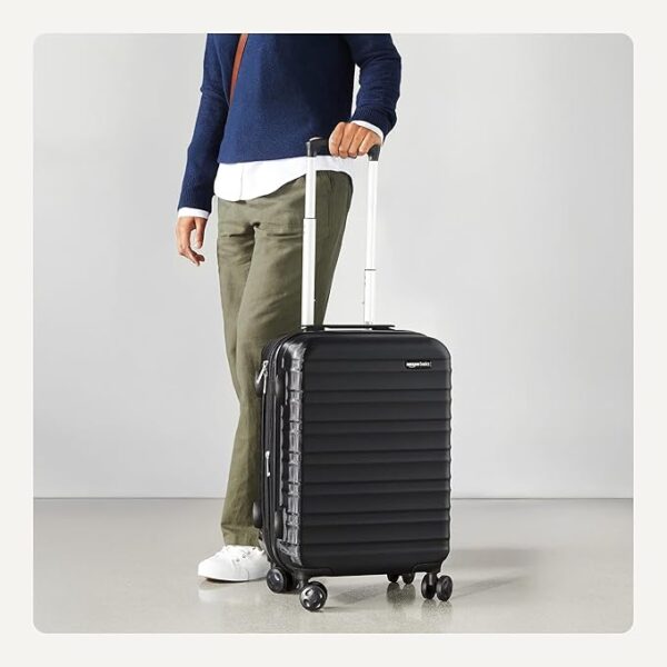 21" Hardside Carry-On Luggage, Hardshell Suitcase With Wheels, Expandable For Up to 25% More Space, With Scratch-Resistant Surface, Four Multi-directional Wheels, Black - Image 4