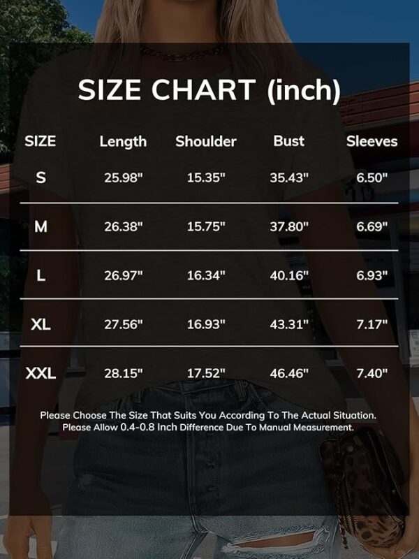 ATHMILE Womens T Shirt Summer Tops Short Sleeve Fashion Basic Casual Oversized Beach Vacation Clothes 2025 Trendy - Image 3
