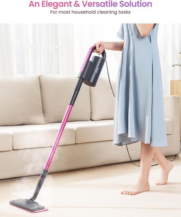 Schenley Steam Mop Cleaner with Detachable Handheld Steamer for Cleaning Hardwood, Laminate Floor, Tiles and Grout, with 7-in-1 Multi-purpose Accessories and Washable Microfiber Pads - Image 6