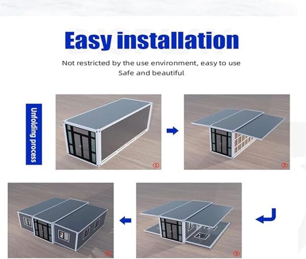 20Ft&40Ft Tiny Home for Sale Prefab, Tiny Homes to Live in for Adults with 3 bedrooms, 1 Fully Equipped Bathroom and Kitchen, 1 Living Room,Amazon Prefab House, Portable Modern Villa - Image 2