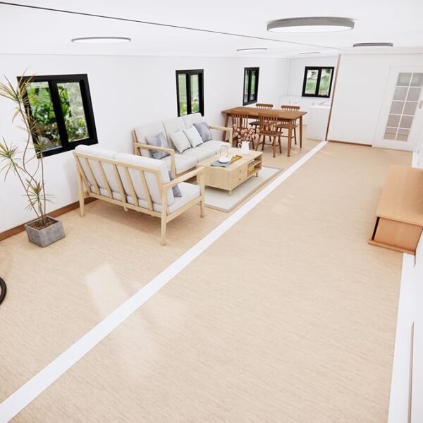40FT Tiny House to Live in,Portable Prefab House with 3 Bedroom,1 Full Equiped Bathroom and Kitchen,Prefabricated Container House for Adults Living,Foldable Mobile Home with Steel Frame - Image 4