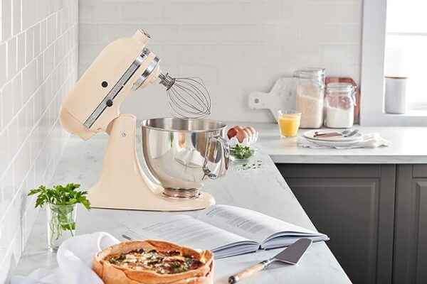 KitchenAid Artisan Series 5 Quart Tilt Head Stand Mixer with Pouring Shield KSM150PS, Almond Cream - Image 2