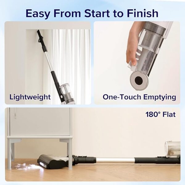 LEVOIT Cordless Vacuum Cleaner, Stick Vac with Tangle-Resistant Design, Up to 50 Minutes, Powerful Suction, Rechargeable, Lightweight, and Versatile for Carpet, Hard Floor, Pet Hair, LVAC-200 - Image 6