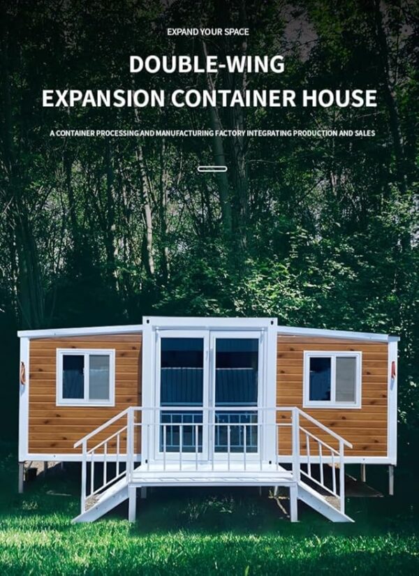 Modular Prefab Tiny Home for Sale, 20ft Portable Expandable Container House with 2 Bedrooms, 1 Full Equipped Bathroom & Kitchen, Prefabricated Tiny House to Live in for Adults Mobile Foldable Home - Image 7