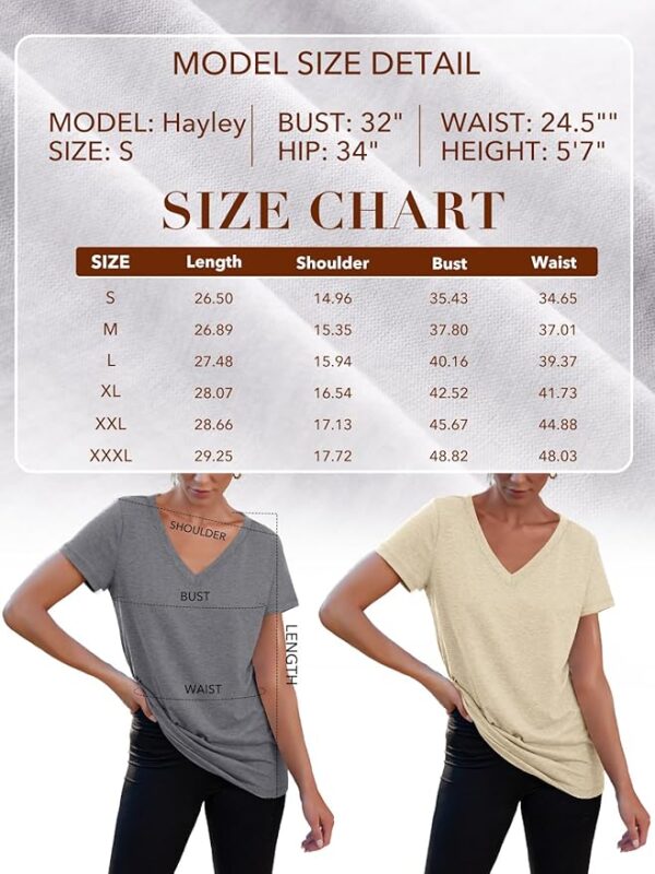 AUTOMET T-Shirts Short Sleeve V Neck Tees Tops for Women Fashion Trendy Lightweight Soft Casual Summer Outfits Clothes - Image 5