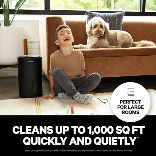 PuroAir 240 HEPA Air Purifiers for Home Large Rooms - Covers Up To 1,000 Sq Ft - Filters Up To 99.9% of Pollutants, Smoke, Pollen, Dust - Quiet HEPA Air Filter - Air Purifiers for Bedroom - Image 3