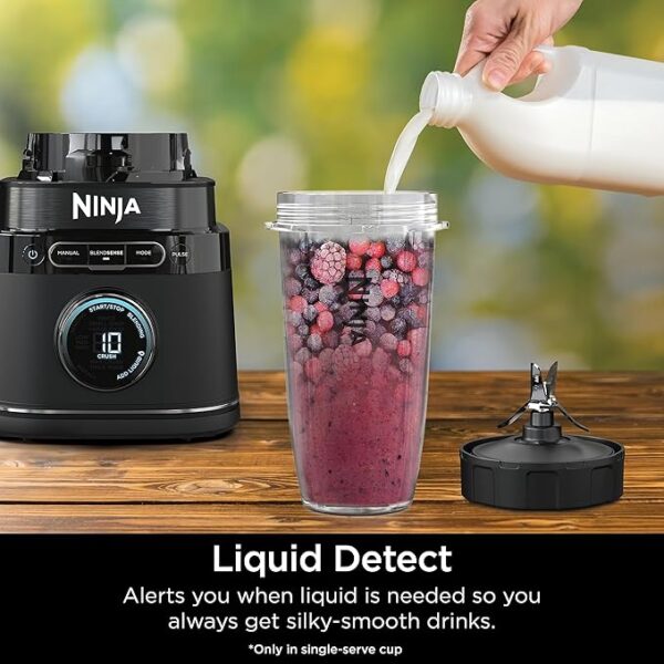 Ninja Detect Power Blender Pro + Personal Single-Serve, BlendSense Technology, For-Smoothies, Food and More, Compact Kitchen Countertop, 1800 P-Watts, 72 oz. Pitcher, (2) 24 oz. Cups, Black, TB301 - Image 2