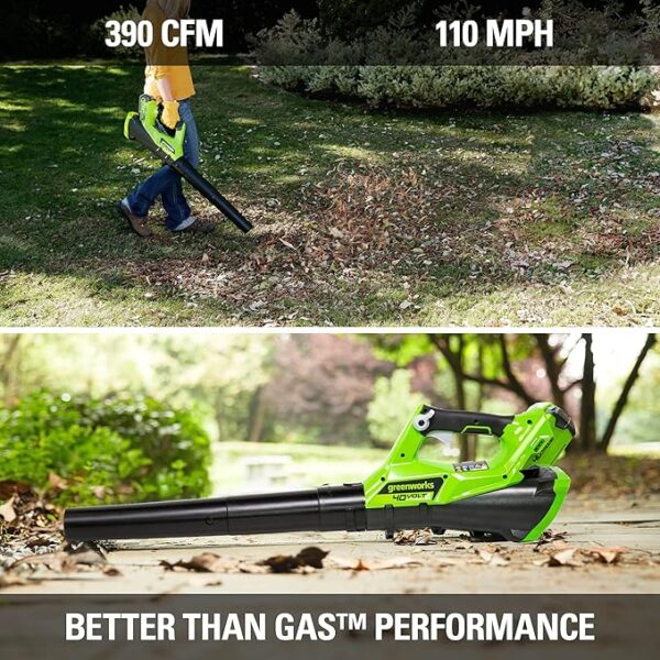 Greenworks 40V Lawn Care Combo Kit, Trimmer & Blower for Edging & Leaf Cleanup, 2.0Ah Battery & Charger (Gas-Free Yard Duo) - Image 4