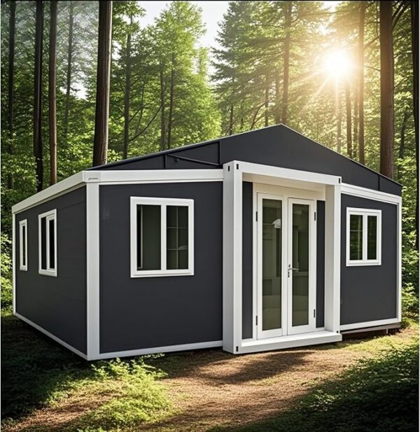 Insulated 40ft 20ft Tiny Homes for Sale Prefab, Prefabricated Movable Modern Expandable Container House 2 Bedroom, Tiny Homes to Live in for Adults