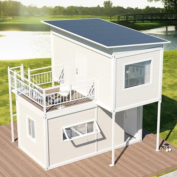 Two Story Tiny House, Flat-Pack House, Two-Story Tiny House, Prefabricated Dwelling with Aesthetic Appeal, Modern Design for Small Spaces, Package Installation - Image 5