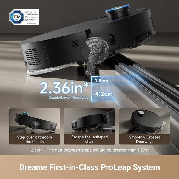 DREAME X50 Ultra Robot Vacuum and Mop with Auto-Empty and Mop Self-Cleaning, 20,000Pa Suction, Obstacle Avoidance and 360° Navigation, Corner to Edge Deep Cleaning, Detangling Brush - Image 5