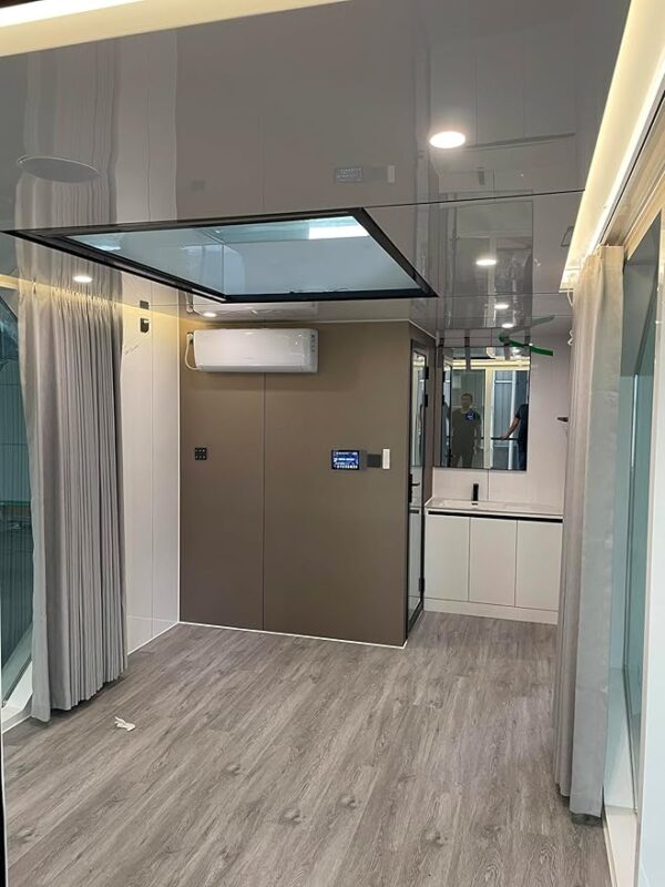 Luxury Tiny House 19L'x10W' Portable Home with Bathroom, 1 Bedroom, Kitchen, Air Conditioner, Heating, and Windows for Sale, Staycation Traveling House, Portable Camping Cabin, White - Image 5