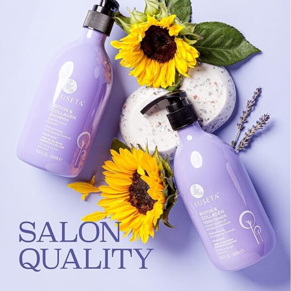 Luseta Biotin Shampoo and Conditioner for Hair - Thickening Shampoo for Thinning Hair - Infused with Argan Oil to Repair Damaged Dry Hair - Sulfate Free Paraben Free-2 x 16.9 fl oz - Image 3