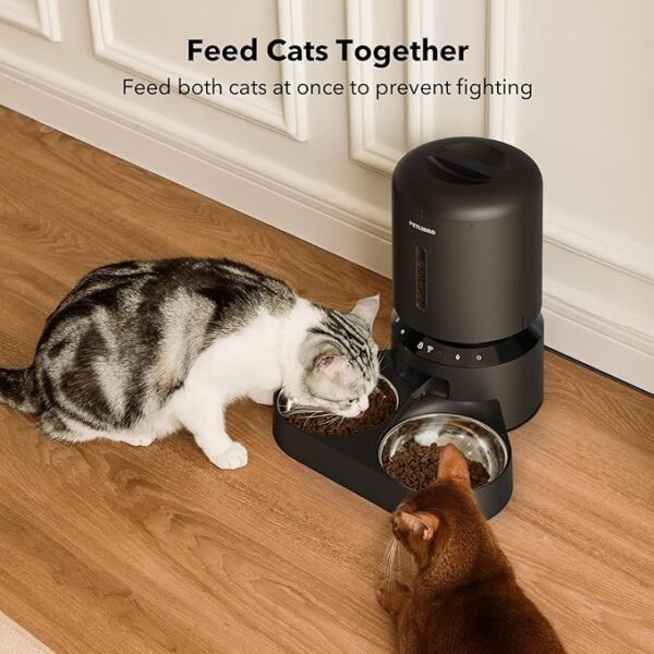 PETLIBRO Automatic Cat Feeder for 2 Cats, 5G WiFi Cat Food Dispenser with APP Remote Feeding, 5L Timed Automatic Dog Feeder, 1-10 Meals/Day, 10s Meal Call, Dual Trays Pet Feeder for Cat, Dog - Image 2