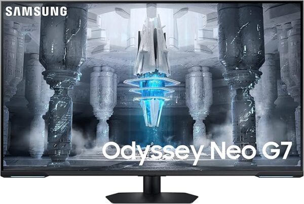 SAMSUNG 43" Odyssey Neo G7 Series 4K UHD Smart Gaming Monitor, 144Hz, 1ms, VESA Display HDR600, Quantum Matrix Technology, AMD FreeSync Premium Pro, LS43CG702NNXZA, 2023, Black