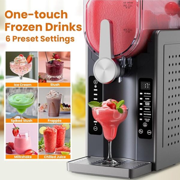Slushie Machine - Professional Frozen Drink Maker No Ice Needed- 70 oz Slushy Machine for Home with LED Display - One-Touch Reservation & 6 Pre-set Programs for Frozen Margaritas, Frappés & Ice Cream - Image 5
