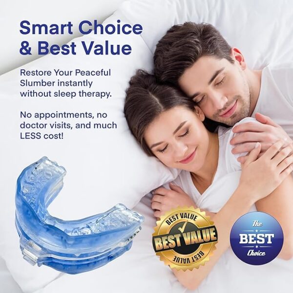 Anti Snoring Device: FDA-Cleared Anti Snoring Mouthpiece Mouth Guard - Effective Anti Snore Solution for Men and Women to Reclaim Peaceful Sleep (Blue) - Image 2