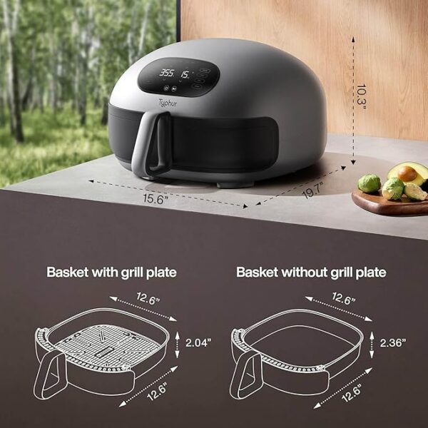 Dome 2 Air Fryer, Extra Large Airfryer with Superior Airflow, Self-cleaning Smart Digital Fryer with PFAS free Basket for Quick Easy Meals, Up to 32 Chicken Wings Capacity [New Version] - Image 5