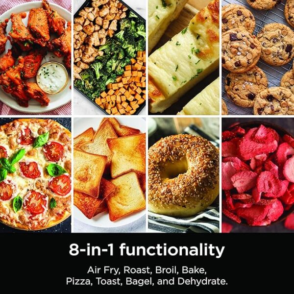 Ninja Flip Toaster Oven&Air Fryer, 8-in-1 Functionality, Flip Up&Away Capability for Storage Space, LargeCapacity, Air Fry Basket, SheetPan, Wire Rack&Removable Crumb Tray, Stainless,1800 watts, SP151 - Image 6