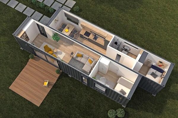 40FT Tiny Home for Adults, Portable Prefab House, Customizable Foldable Mobile Home with Steel Frame, Expandable Container House - Image 6