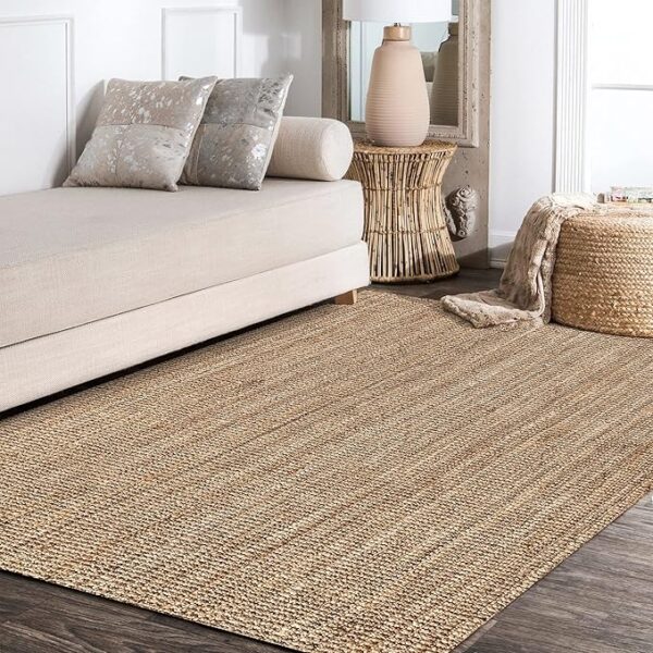 JONATHAN Y NRF102A-8 Pata Hand Woven Chunky Jute Natural 8 ft. x 10 ft. Area Rug Bohemian, Transitional, Rustic, Perfect for Home, Living Room, Kitchen, Bedroom - Image 3