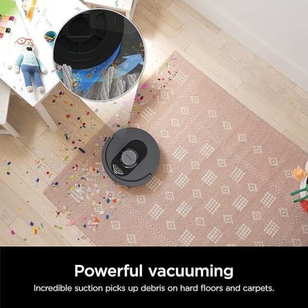 Shark AV2501S AI Ultra Robot Vacuum, with Matrix Clean, Home Mapping, 30-Day Capacity HEPA Bagless Self Empty Base, Perfect for Pet Hair, Wifi, Dark Grey - Image 4