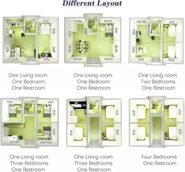 Tiny Houses to Live in for Adults, Luxury Prefab Container Tiny Home - Expandable 20ft/40ft Modern Villa with Bedroom, Bathroom, and Kitchen - Image 5
