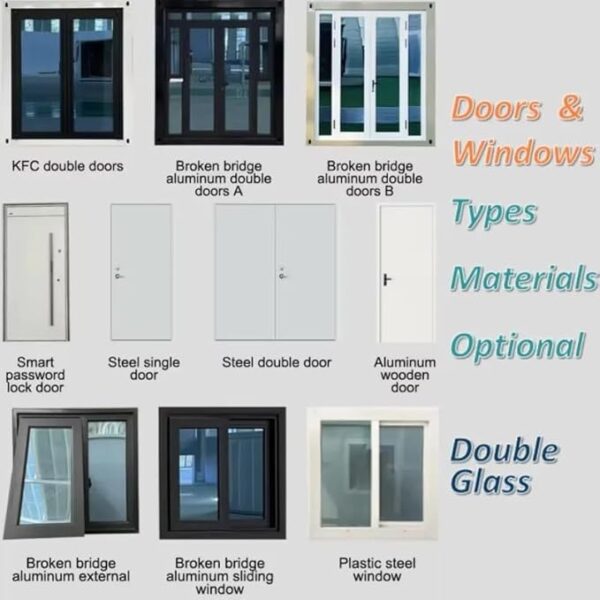 Portable Prefab Tiny Home for Sale, 20ft Modular Homes with 3 Bedrooms, 1 Kitchen & Bathroom, Expandable Container House, Mobile Foldable Home for Adults - Image 5