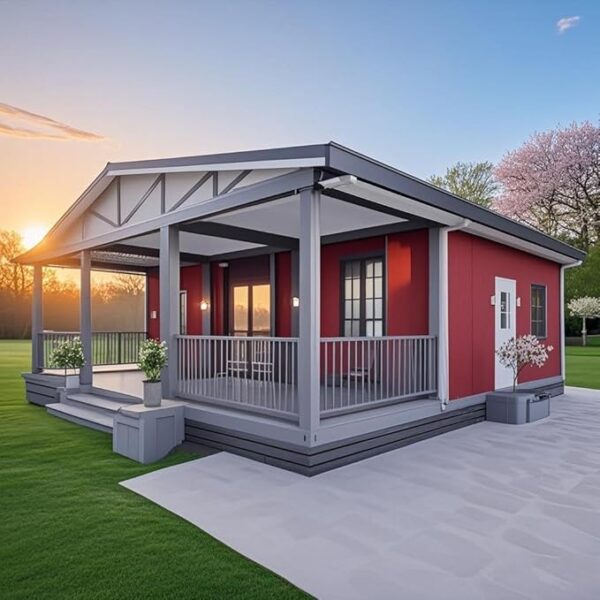 Portable Prefab Tiny Home for Sale, 20ft Modular Homes with 3 Bedrooms, 1 Kitchen & Bathroom, Expandable Container House, Mobile Foldable Home for Adults