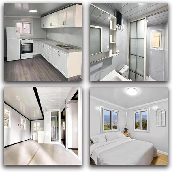 Portable Prefab Tiny Home for Sale, 20ft Modular Homes with 3 Bedrooms, 1 Kitchen & Bathroom, Expandable Container House, Mobile Foldable Home for Adults - Image 3