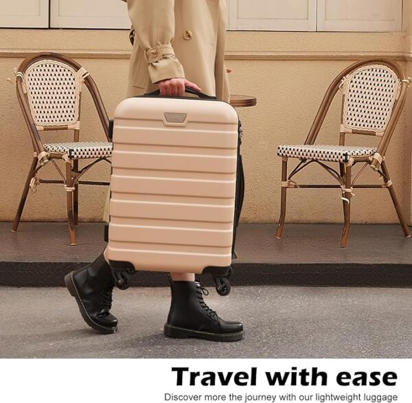 Coolife Luggage 3 Piece Set Suitcase Spinner Hardshell Lightweight TSA Lock - Image 3
