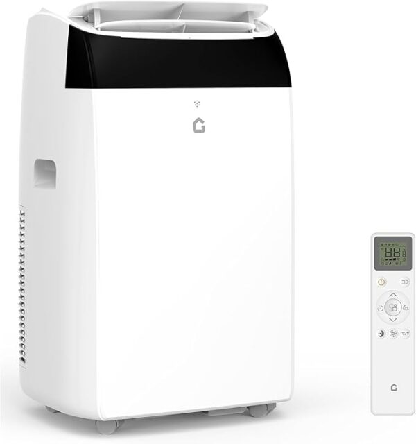 14,000 BTU Portable Air Conditioner for 750 Sq.Ft - 3-in-1 AC Unit with Cooling, Dehumidifier & Fan Modes, Remote Control, Timer & Ultra-Quiet Operation for Home/Office