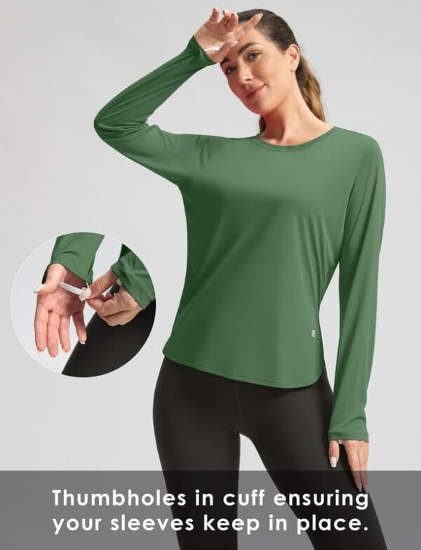 Women's Sun Shirts UPF 50+ Long Sleeve UV Protection Shirt Lightweight Quick Dry Workout Hiking Tops for Women - Image 4
