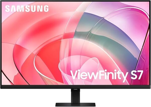 Samsung Monitor 27-Inch 4K UHD, HDR10, Multiple Ports, Adjustable Stand, Eye Care