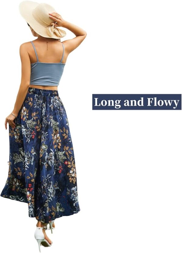 Maxi Skirts for Women with Pockets Long Midi Length Casual Skirt for Beach Party Holiday - Image 6