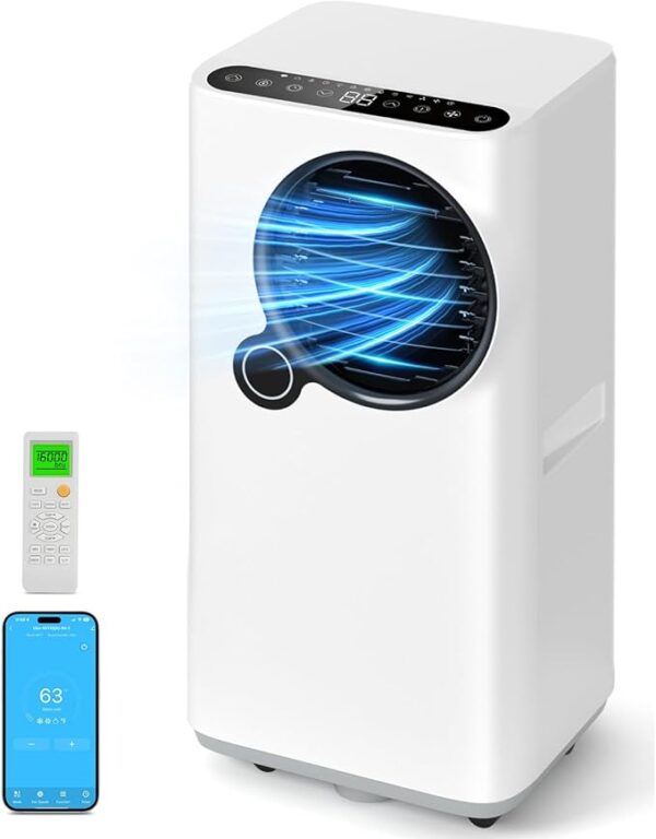 Portable Air Conditioners, 16000 BTU Smart Room Air Conditioner with Cooling/Dehumidifier/Fan, auto Oscillation, 24-Hour Timed Remote Control