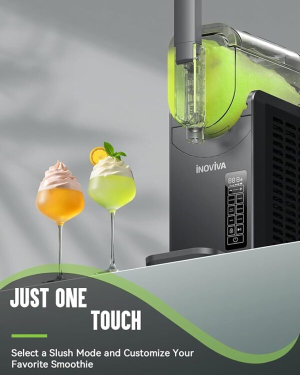 Slushie Machine, No Ice Needed, 68 oz INOVIVA Slushy Machine for Home with Self-Cleaning Function, Professional Frozen Drink Maker, 5 Preset Programs, Frozen Margaritas, Frappés, Milkshake, and More - Image 2