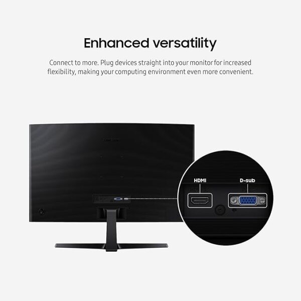 Samsung 27" Essential S3 (S36GD) Series FHD 1800R Curved Computer Monitor, 100Hz, Game Mode, Advanced Eye Comfort, HDMI and D-sub Ports, LS27D366GANXZA, 2024 - Image 3