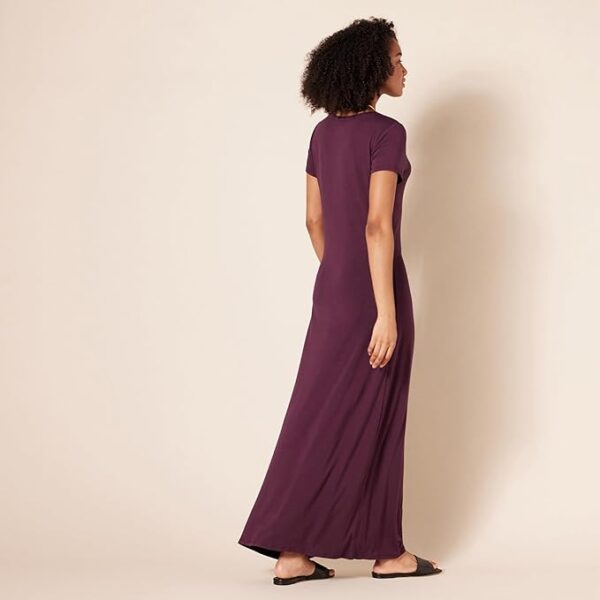 Women Short-Sleeve Maxi Dress, Flowy - Image 5