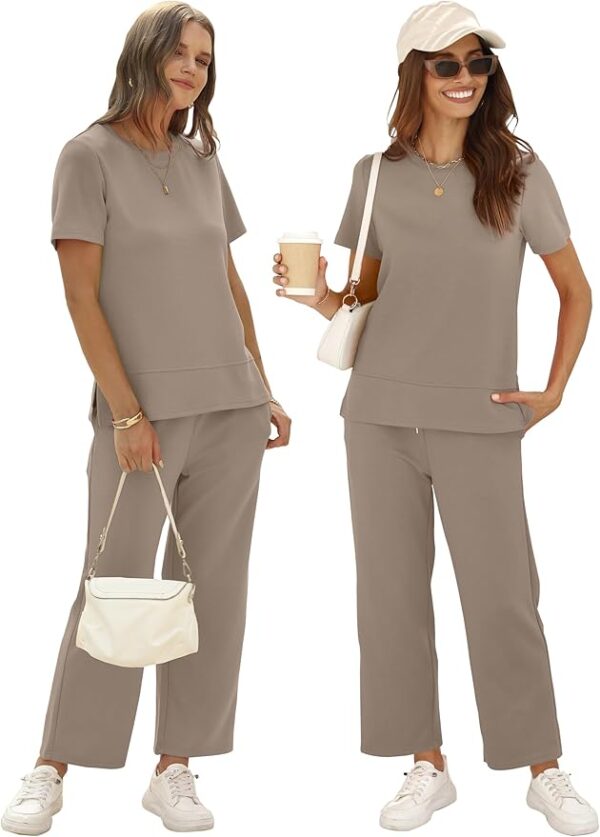 XIEERDUO Women's 2 Piece Lounge Set Fashion Travel Outfits Vacation Tracksuit Comfy Wide Leg Airport Loungewear S-3XL - Image 5