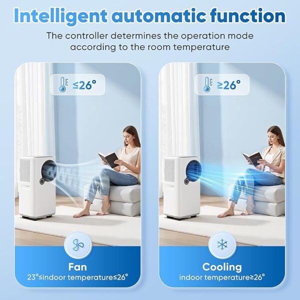 Portable Air Conditioners, 16000 BTU Smart Room Air Conditioner with Cooling/Dehumidifier/Fan, auto Oscillation, 24-Hour Timed Remote Control - Image 5