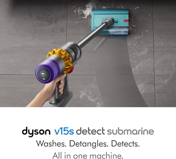 Dyson V15s Detect Submarine​ Wet Dry Vacuum, Yellow/Nickel - Image 2