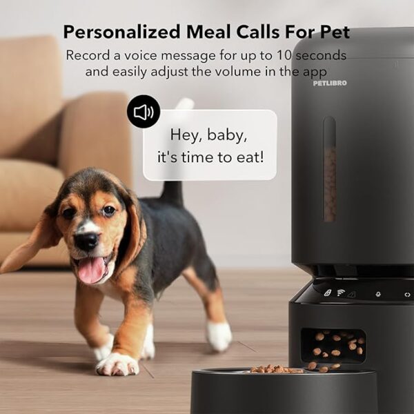 PETLIBRO Automatic Cat Feeder, 5G WiFi Automatic Dog Feeder with Freshness Preservation, 5L Timed Cat Feeder with Low Food Sensor, Up to 10 Meals Per Day, Granary Pet Feeder for Cats, Black - Image 4