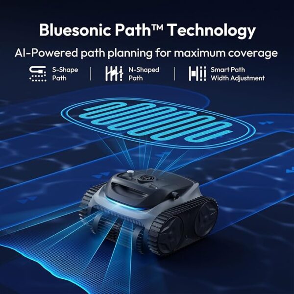 Bubot 700 Pool Cleaner Robot, Cordless Pool Vacuum with Superior Suction, Triple Motors, Smart Navigation, APP Control, Wall/Waterline, 140-Min Runtime for Inground Pools up to 861 Sq.Ft, Space Grey - Image 4