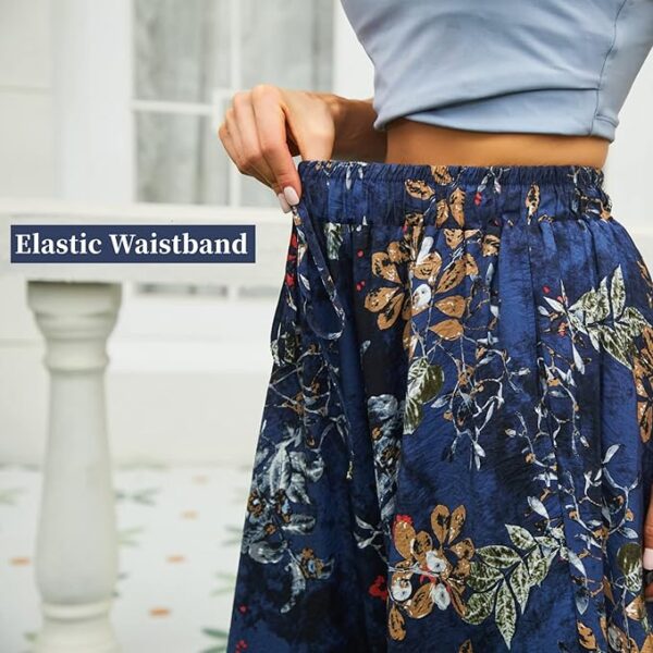Maxi Skirts for Women with Pockets Long Midi Length Casual Skirt for Beach Party Holiday - Image 4